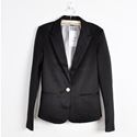 Picture of women coat jacket one button basic jacket suit blazers overcoat Foldable outerwear coats jackets